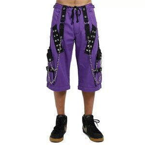 Gothic Bondage Handmade Men Short Alternative Punk Rock Transformer Trouser